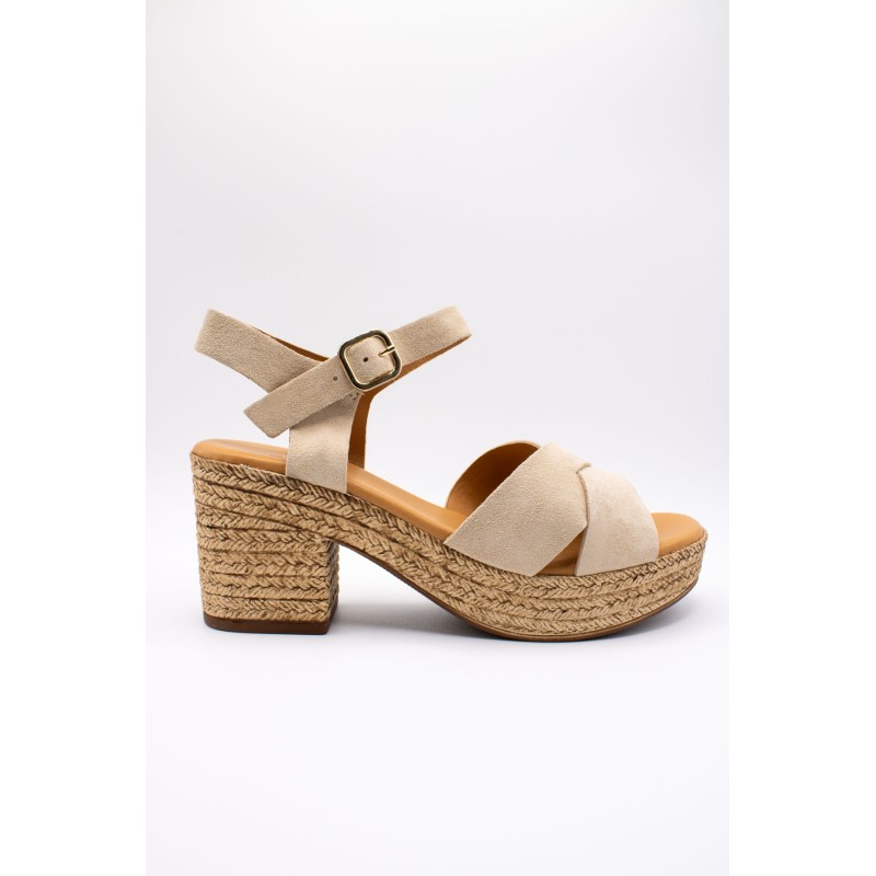 ALIWELL A123058 Sandales Talon Plateforme Beige Femme