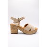 ALIWELL A123058 Sandales Talon Plateforme Beige Femme