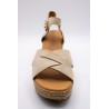 ALIWELL A123058 Sandales Talon Plateforme Beige Femme
