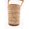 Sandales à talons compensés beige - ALIWELL Femme