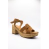 ALIWELL A125263 Sandales Talon Cuir Terre Femme