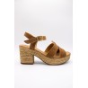 ALIWELL A125263 Sandales Talon Cuir Terre Femme