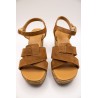 ALIWELL A125263 Sandales Talon Cuir Terre Femme
