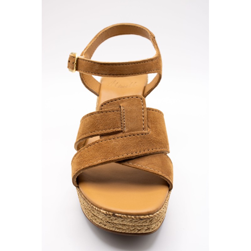 ALIWELL A125263 Sandales Talon Cuir Terre Femme