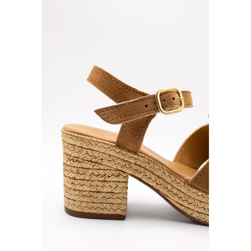 ALIWELL A125263 Sandales Talon Cuir Terre Femme
