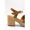 ALIWELL A125263 Sandales Talon Cuir Terre Femme