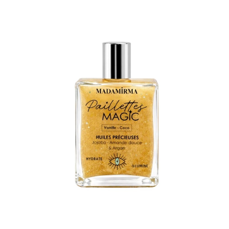 Huile Pailletée Coco Vanille Hydratante & Illuminante