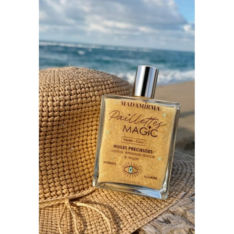 Huile Pailletée Coco Vanille Hydratante & Illuminante