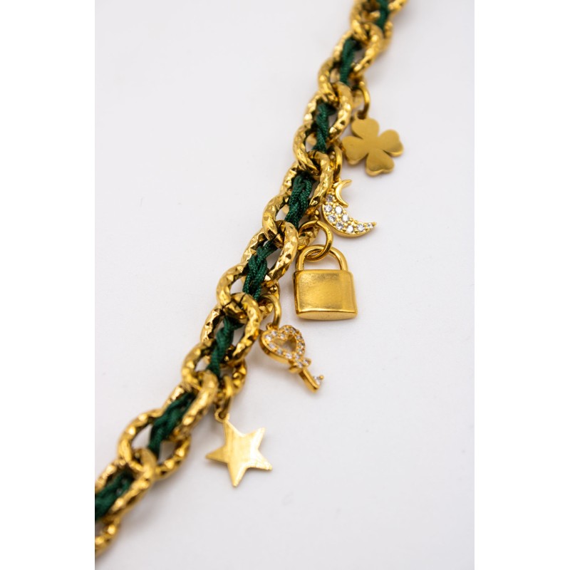 Bracelet Byzance Or à Charms Vintage Femme
