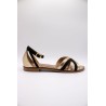 Sandale Atelier Tropézien IL2121-25 Noir Doré Femme