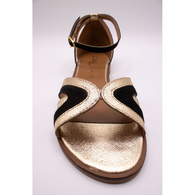 Sandale Atelier Tropézien IL2121-25 Noir Doré Femme