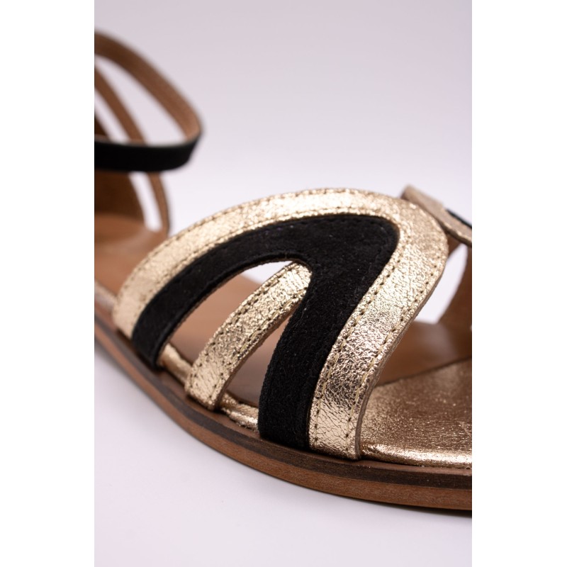 Sandale Atelier Tropézien IL2121-25 Noir Doré Femme