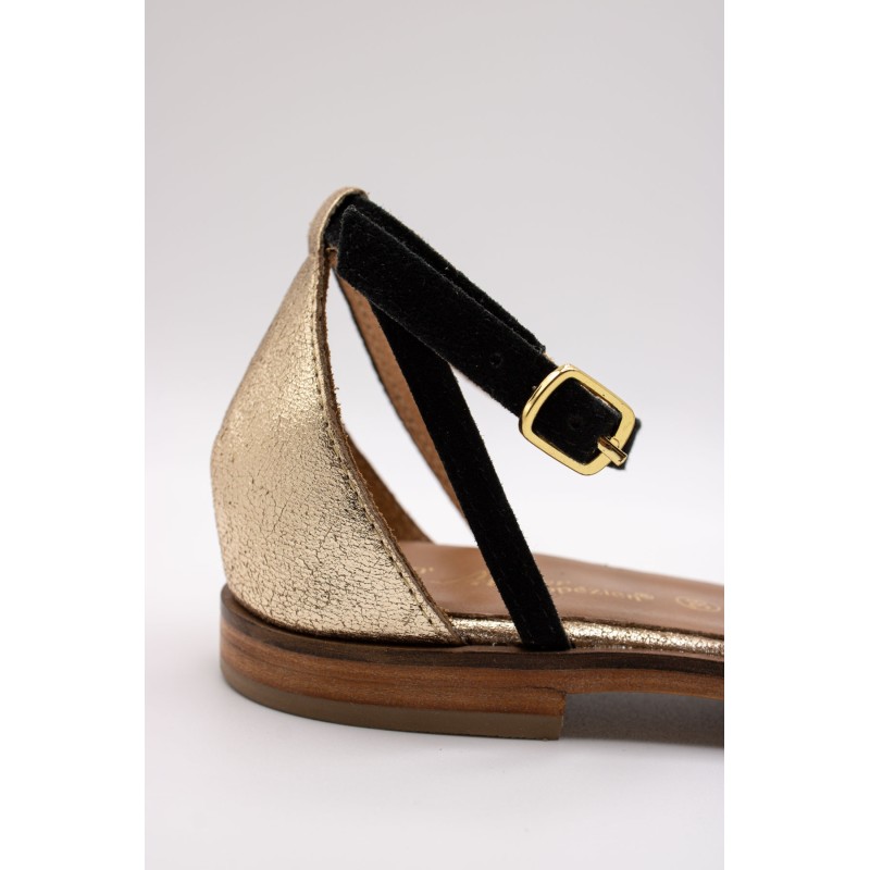 Sandale Atelier Tropézien IL2121-25 Noir Doré Femme