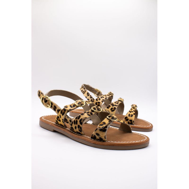 Atelier Tropézien SH-1301-25 Sandales Léopard Femme