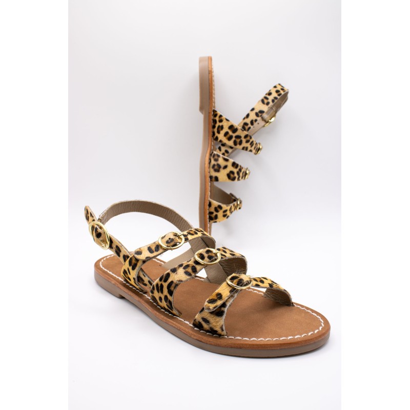 Atelier Tropézien SH-1301-25 Sandales Léopard Femme