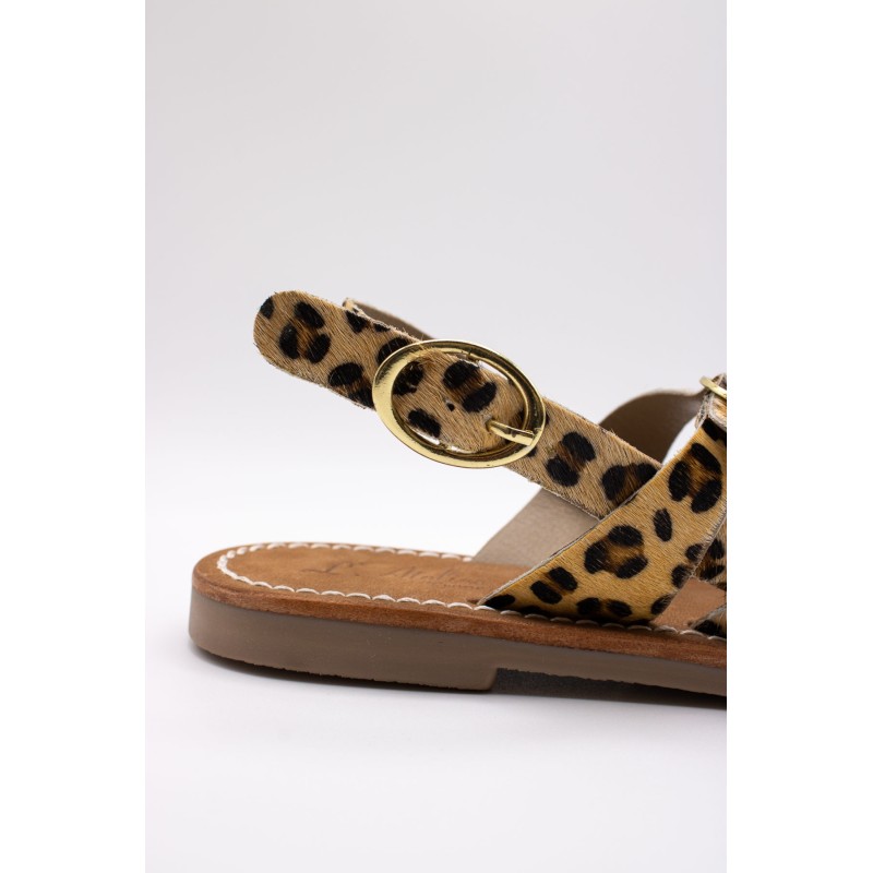 Atelier Tropézien SH-1301-25 Sandales Léopard Femme