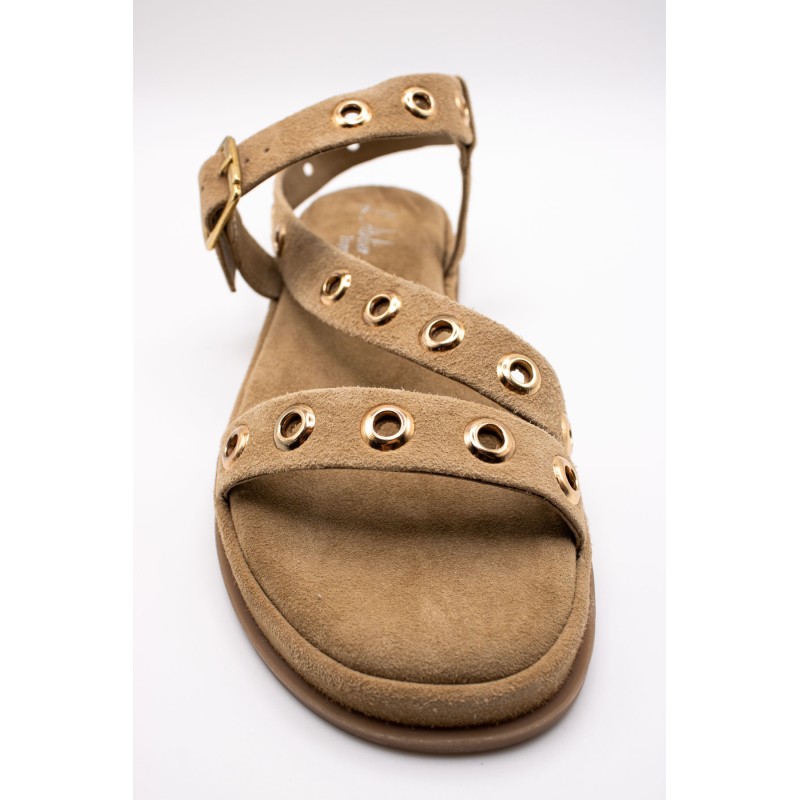 Atelier Tropézien SH-2312-25 Nu-Pieds Taupe Cuir Femme
