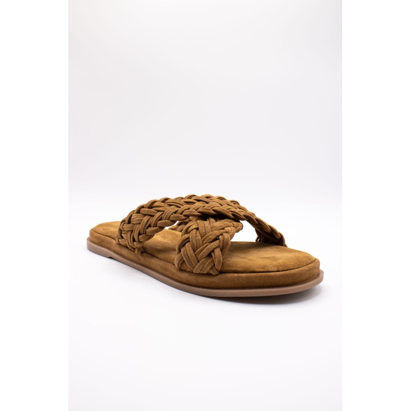 Atelier Tropézien SH-2310-25 Claquettes Camel Cuir Femme