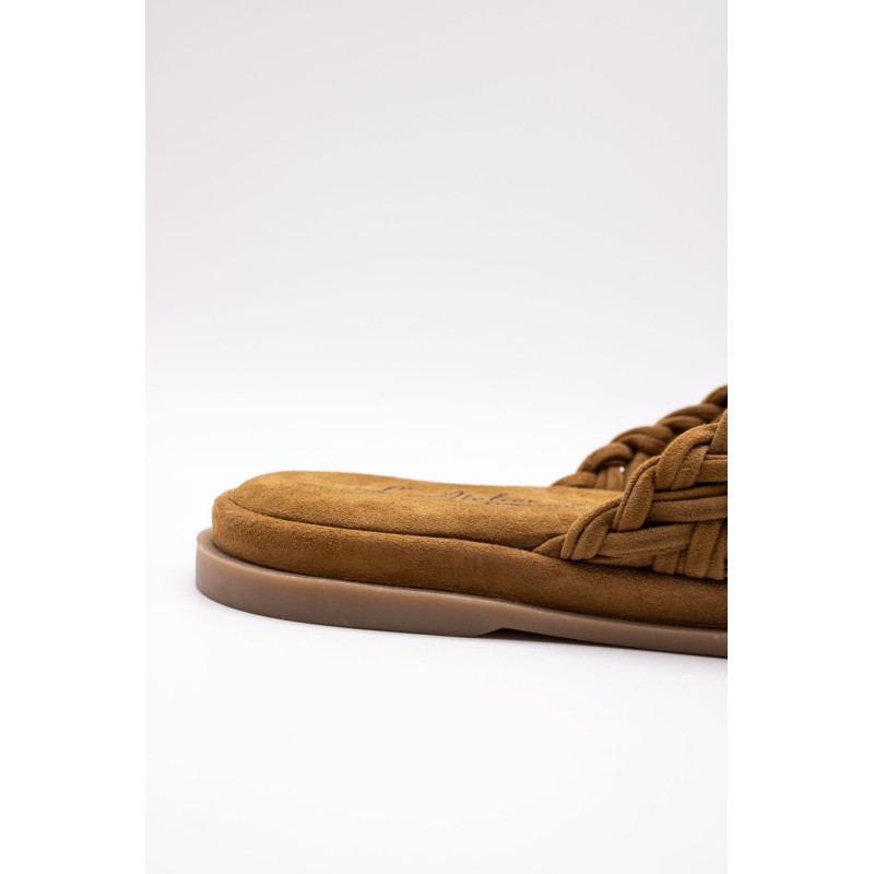 Atelier Tropézien SH-2310-25 Claquettes Camel Cuir Femme