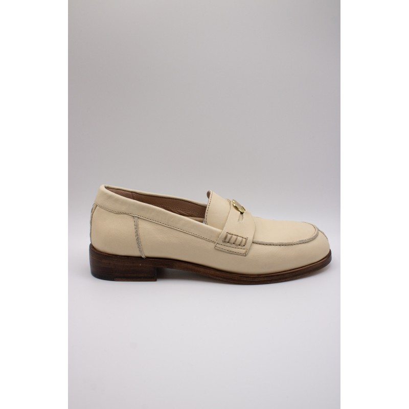 Mocassins Orlando Crickit blanc cassé femme