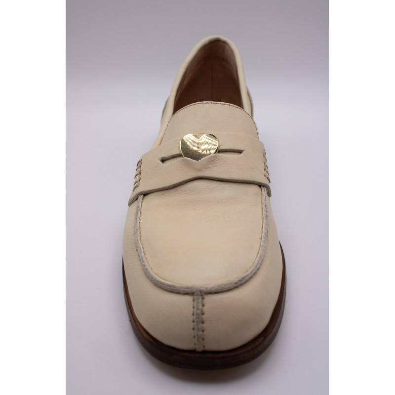 Mocassins Orlando Crickit blanc cassé femme
