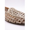 Mocassin CHR3203 Doré Femme Cuir Tressé l'Atelier Tropézien