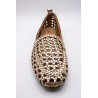 Mocassin CHR3203 Doré Femme Cuir Tressé l'Atelier Tropézien