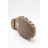 Mocassin CHR3203 Doré Femme Cuir Tressé l'Atelier Tropézien