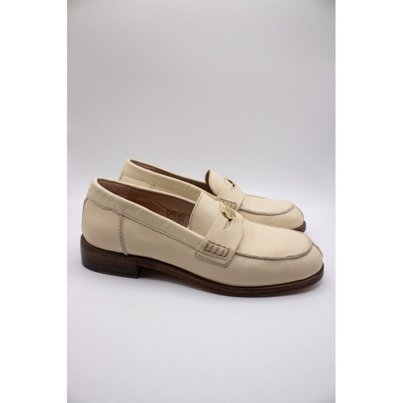 Mocassins Orlando Crickit blanc cassé femme