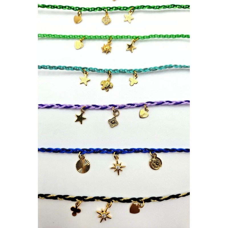 Bracelet Surfer MON SENS | Bracelet Tressé à Pampilles
