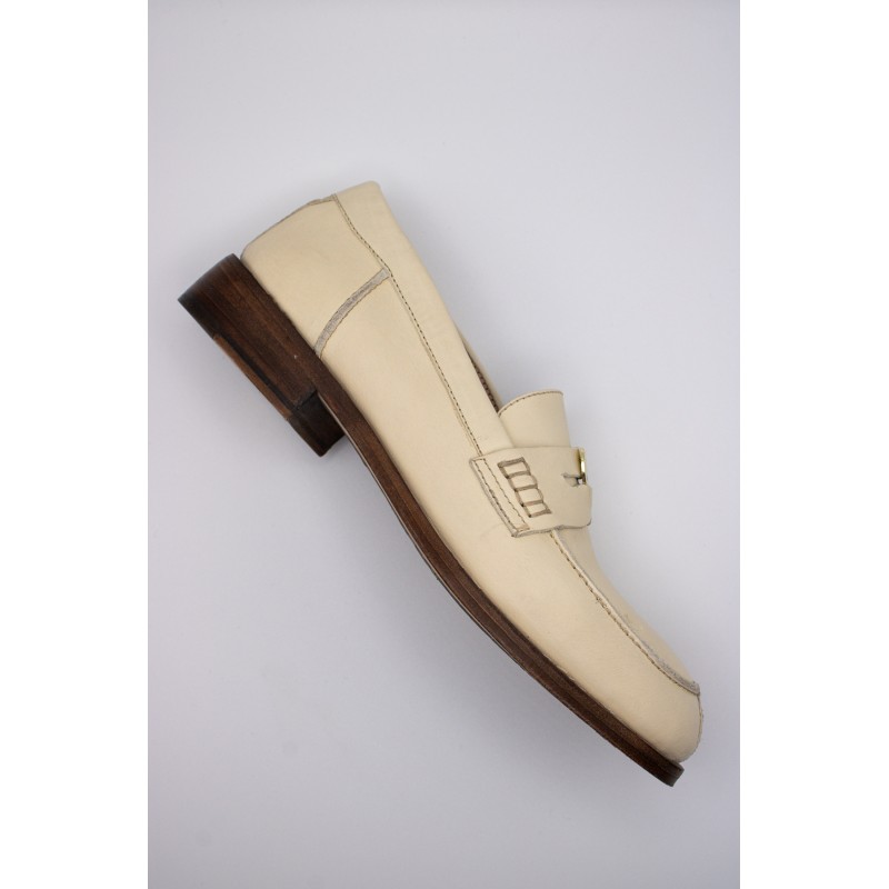 Mocassins Orlando Crickit blanc cassé femme