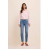 Five Jean Slim Femme Bleu Délavage Medium