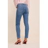 Five Jean Slim Femme Bleu Délavage Medium