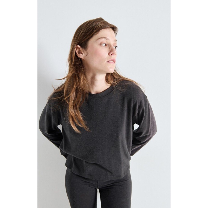 T-shirt manches longues carbone Ypawood - AMERICAN VINTAGE Femme