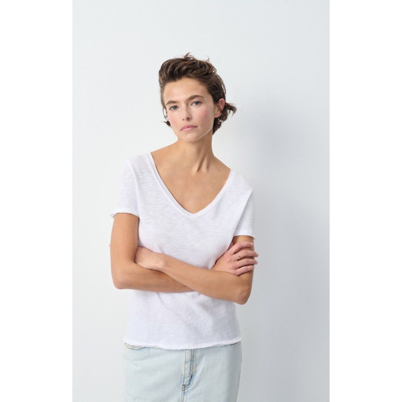 T-shirt American Vintage Sonoma Femme Col V