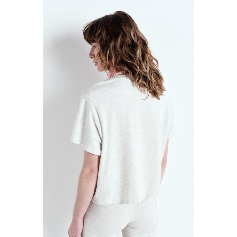 T-shirt American Vintage Ypawood Gris Chiné Femme