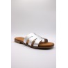 Mules argentées cuir femme confort | Eva Frutos
