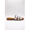 Mules argentées cuir femme confort | Eva Frutos