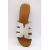 Mules argentées cuir femme confort | Eva Frutos