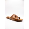 Mules marron cuir femme confort | Eva Frutos
