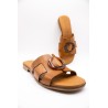 Mules marron cuir femme confort | Eva Frutos