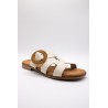 Mules écru cuir femme confort | Eva Frutos