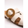 Mules écru cuir femme confort | Eva Frutos