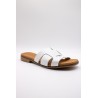 Mules blanches cuir femme confort | Eva Frutos