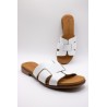 Mules blanches cuir femme confort | Eva Frutos