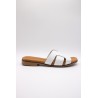 Mules blanches cuir femme confort | Eva Frutos