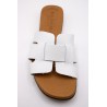 Mules blanches cuir femme confort | Eva Frutos