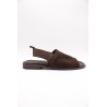 Sandales cuir suédé brun femme SD2906CH | Vanessa Wu