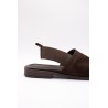 Sandales cuir suédé brun femme SD2906CH | Vanessa Wu
