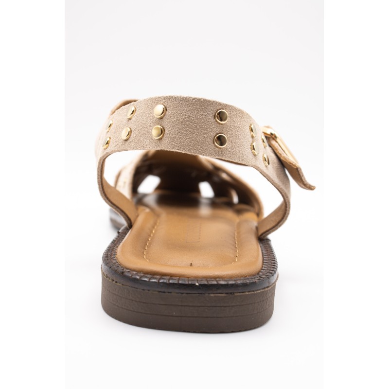 Sandales meduses cloutées beiges femme SD2907BG | Vanessa Wu